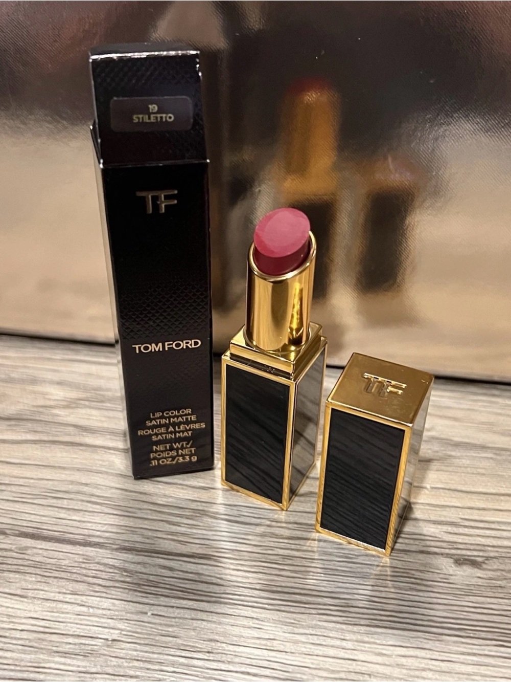 Tom Ford Lip Color Satin Matte Lipstick 19 STILETTO 0.11 oz NIB